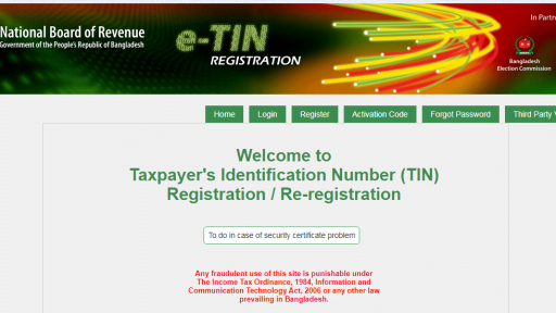 TIN Certificate Download By NID Number